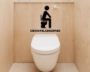 Loading Bathroom Wall Decal Closestool Sticker Modern Vinyl Wall Decals